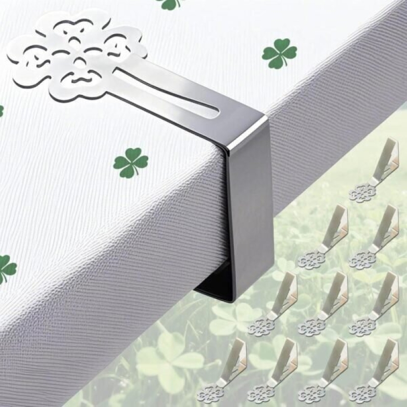 Durable Stainless Steel Tablecloth Clamps - Set of 10 with 50% Discount