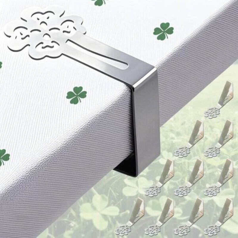 Durable Stainless Steel Tablecloth Clamps - Set of 10 with 50% Discount