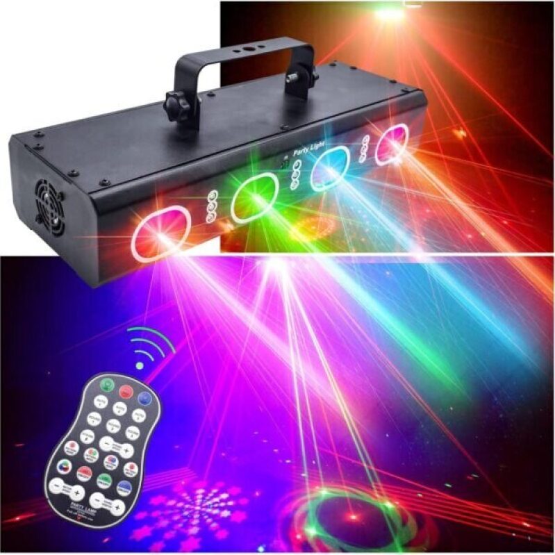 Affordable Multi-Color DJ Disco Laser Light with Remote Control - Perfect for Parties