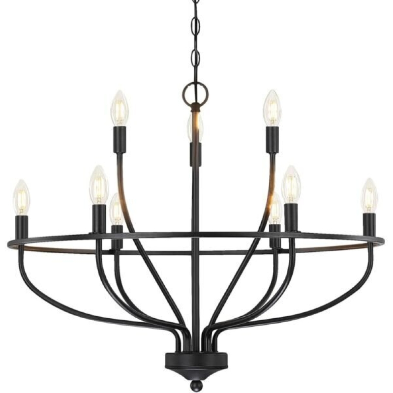 Elegant Senroyal Black Restaurant Chandelier - 50% Off