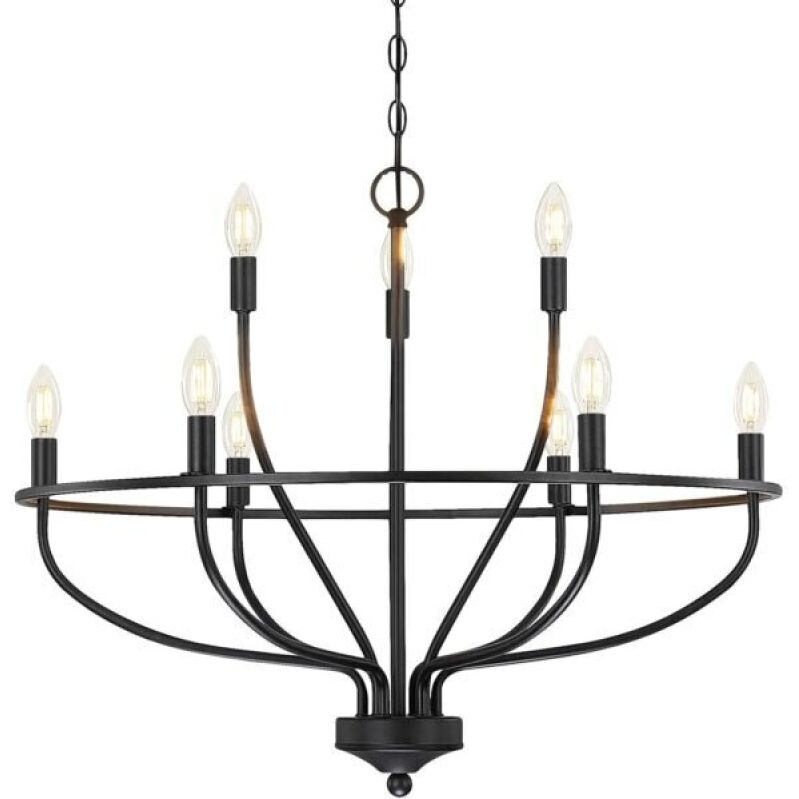 Elegant Senroyal Black Restaurant Chandelier - 50% Off
