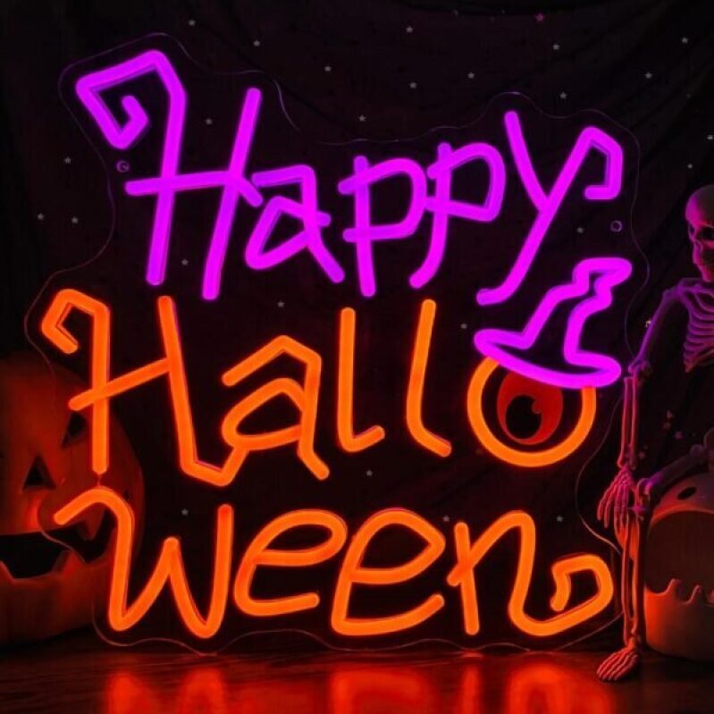 Happy Halloween Neon Sign for Wall Decor