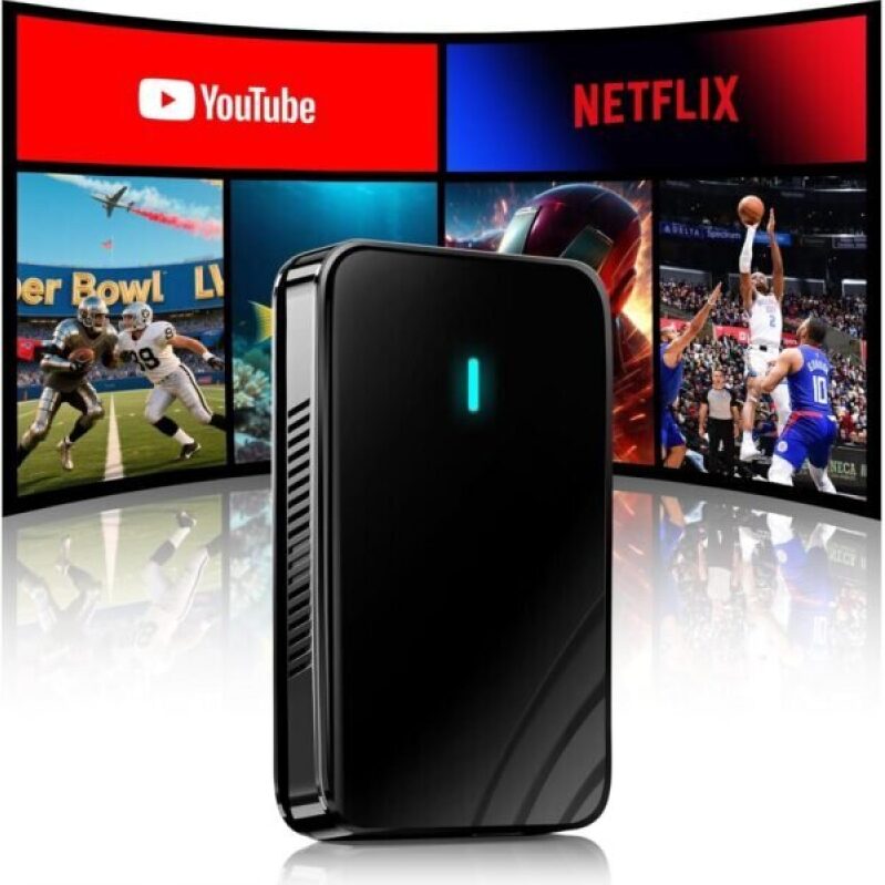 Wireless CarPlay Adapter with Dual-WiFi Stability & Multimedia System