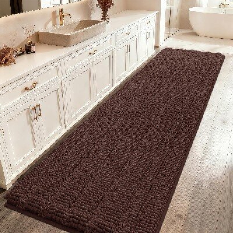 Stylish and Durable Brown Bathroom Rug