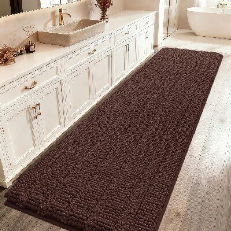 Stylish and Durable Brown Bathroom Rug