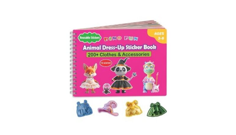 Dino Fun Animal Dress-Up Sticker Book for Kids