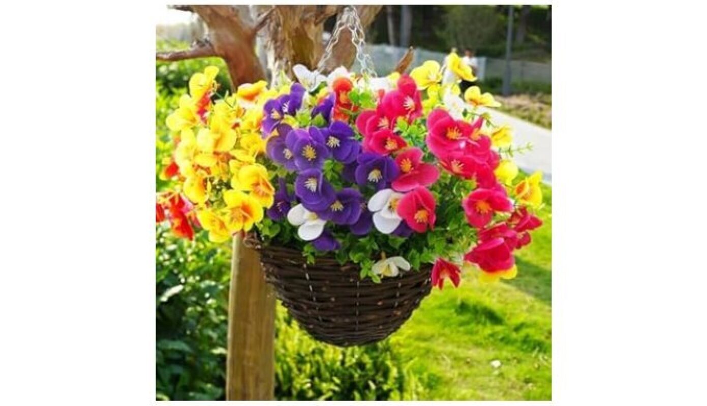UV Resistant Realistic Geranium Artificial Flowers - Vibrant, Low-Maintenance Home Decor
