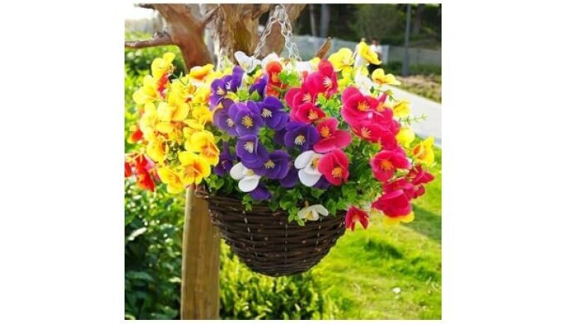 UV Resistant Realistic Geranium Artificial Flowers - Vibrant, Low-Maintenance Home Decor