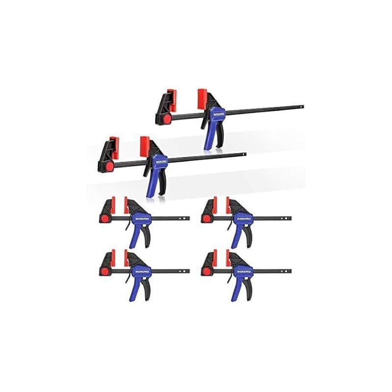 6-Pack Bar Clamps for Woodworking - Durable and Versatile