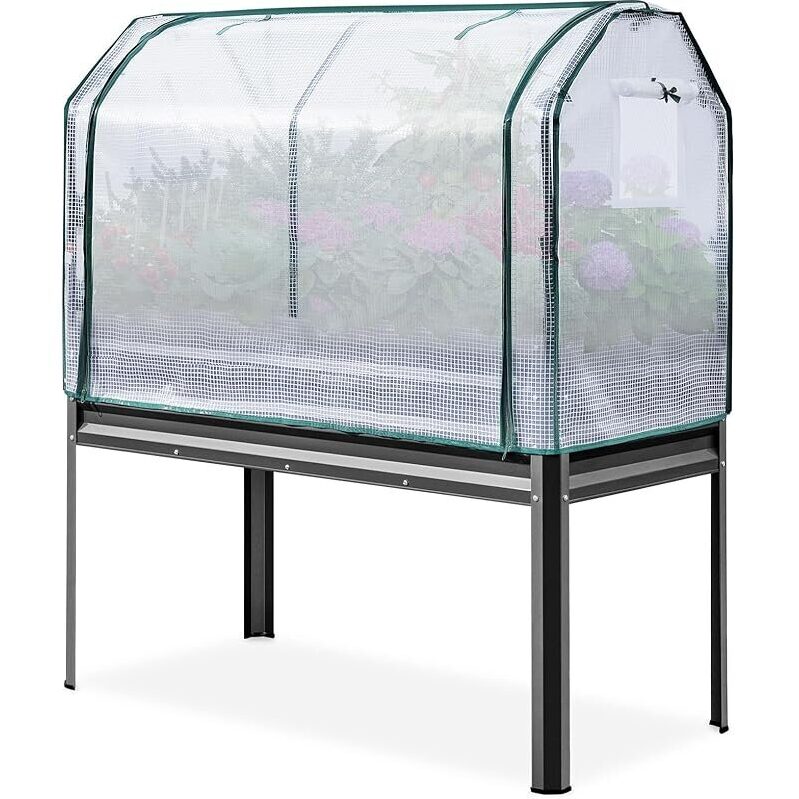 King Bird Large Raised Garden Bed with Cover - Ideal for Winter and Spring Gardening