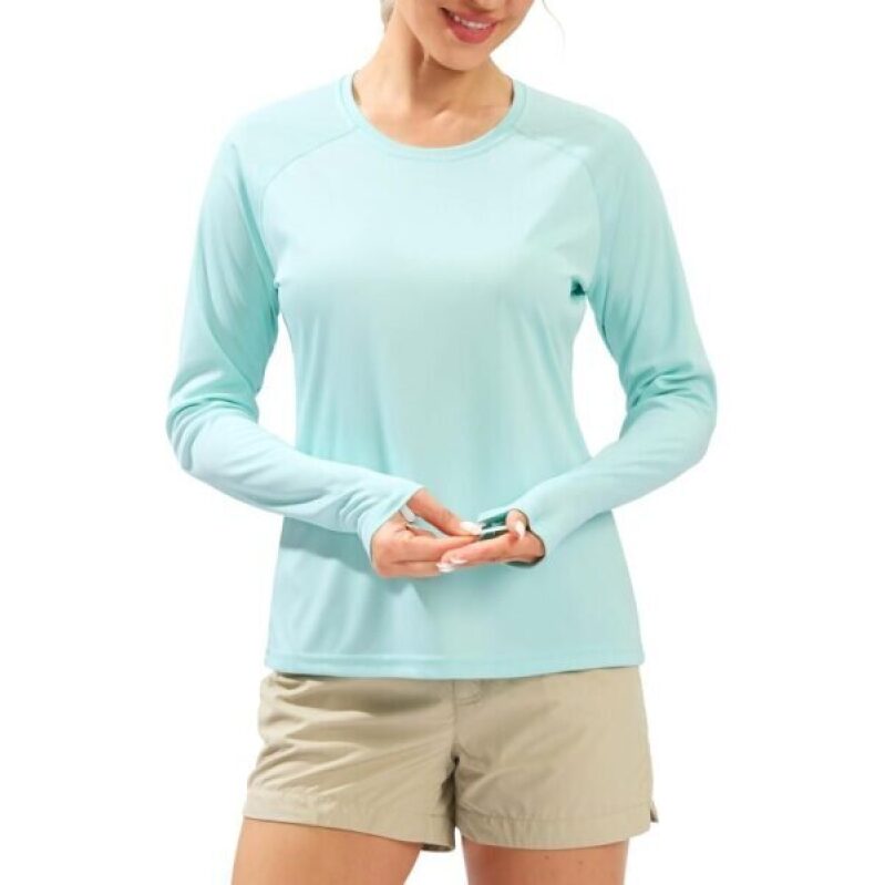 Women's UPF 50+ Sun Shirts: Long Sleeve UV Protection Rash Guard -50% Off