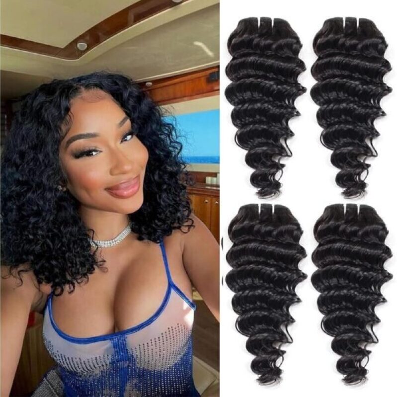Deep Wave Human Hair Bundles for Black Women - 50% Discount