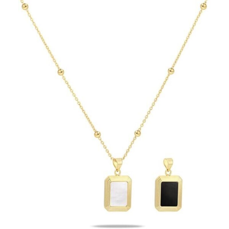 Chiva 14K Gold-Plated Pearl Mother of Pearl Pendant Necklace - 50% Off