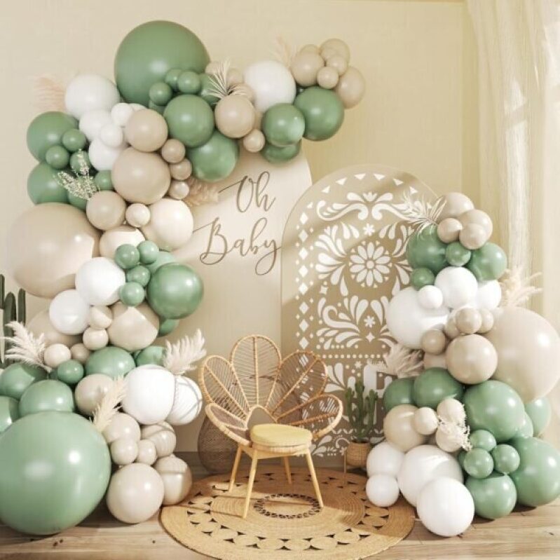 Green & White Balloon Arch Kit - 145 Balloons, 46% Off