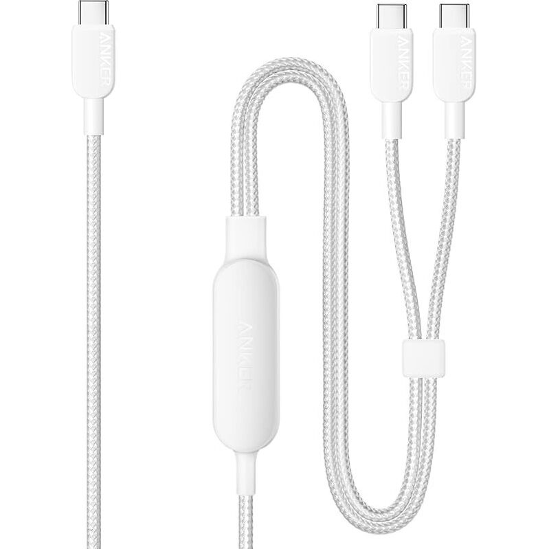 Anker 140W Max 2-in-1 USB-C to USB-C Cable - Efficient Dual Charging