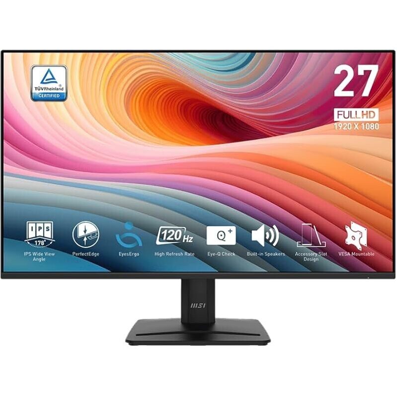 MSI PRO MP275 E2 27-inch FHD Monitor - Ideal for Programming & Coding