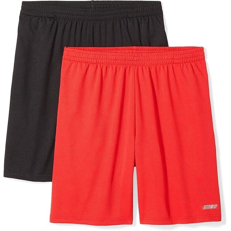 2pk Amazon Essentials Men's Athletic Basketball Gym Training Shorts
