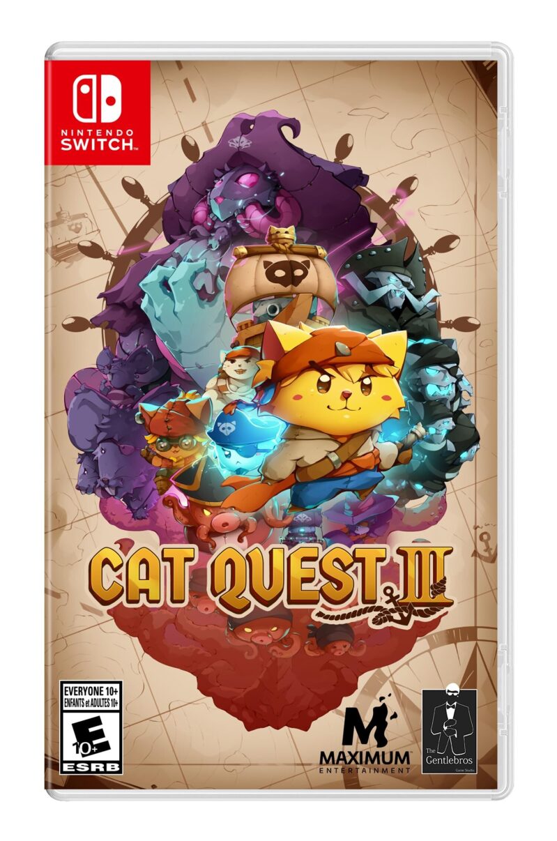 Cat Quest III Nintendo Switch - Action RPG with Navigation Maps and Stickers
