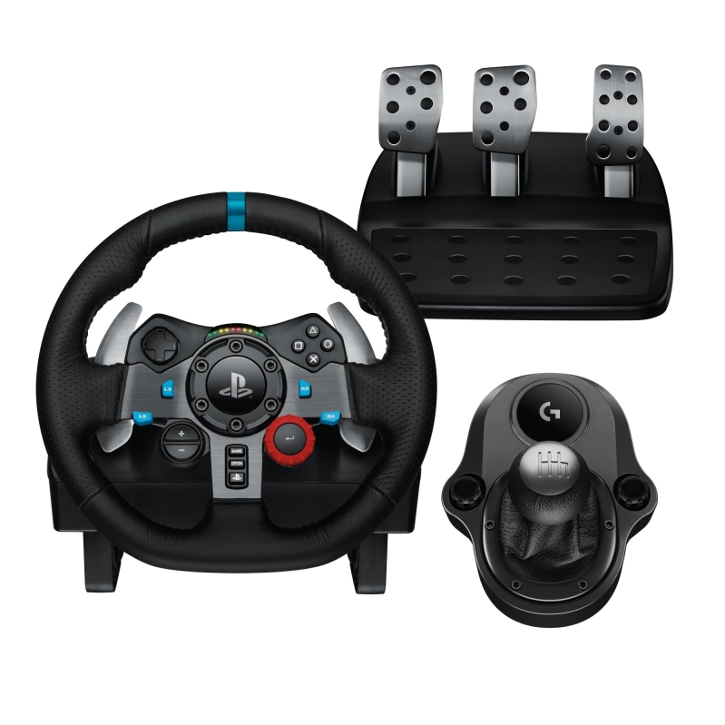 Experience Racing Realism with Logitech G29 Driving Force Wheel and Pedals + Shifter