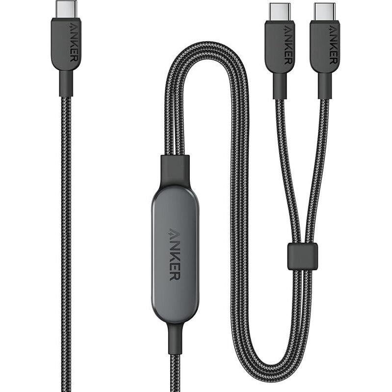Anker 140W Max 2-in-1 4ft USB-C to USB-C Cable - High-Speed Charging for MacBook Pro