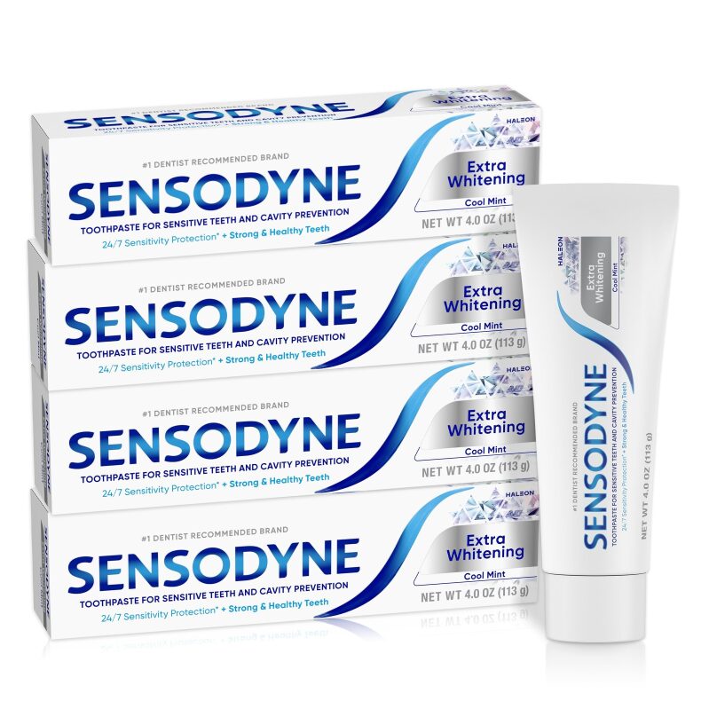 4pk Sensodyne Extra Whitening Toothpaste for Sensitive Teeth