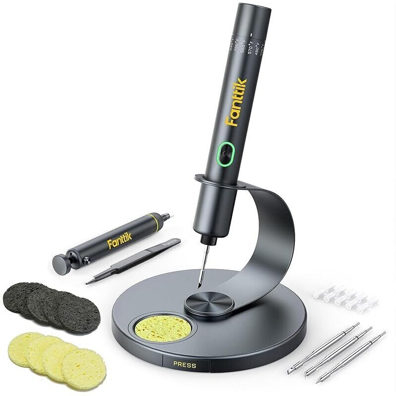 Fanttik T1 Max Cordless Soldering Iron Kit with 4 Precision Tips