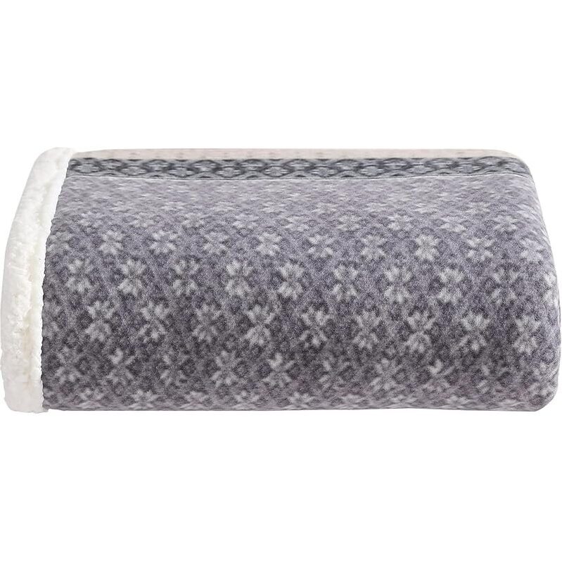 Eddie Bauer Brushed Fleece & Plush Sherpa Bedding Throw Blanket 50x70-in