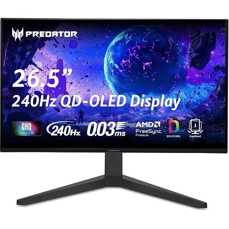 Acer Predator X27U W1bmiipprx Gaming Monitor - 26.5-inch WQHD OLED Display