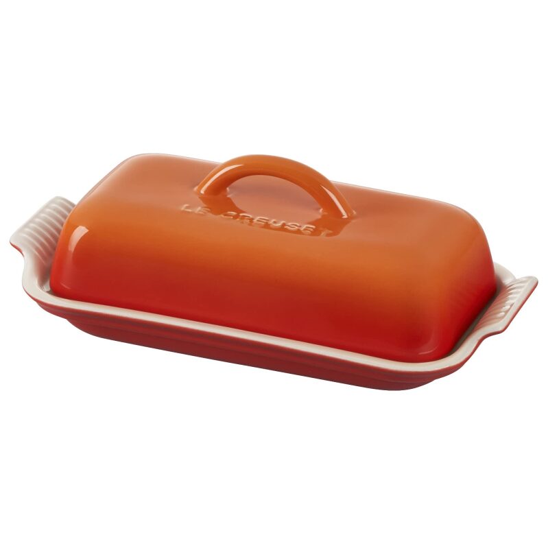 Le Creuset Stoneware Heritage Butter Dish - Vibrant Orange
