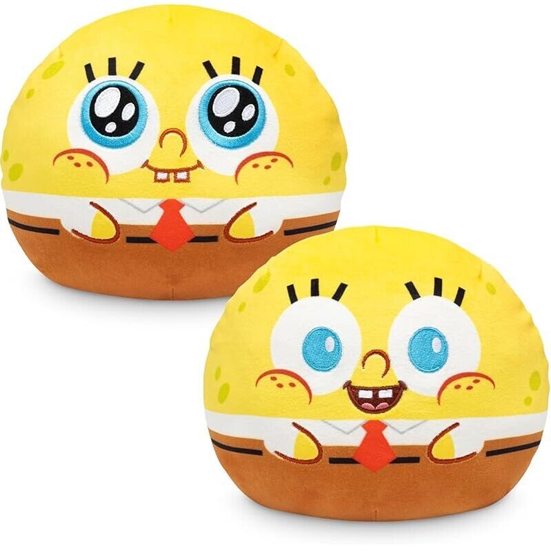 Compact Reversible Spongebob Squarepants Plushie - Expressive and Compact