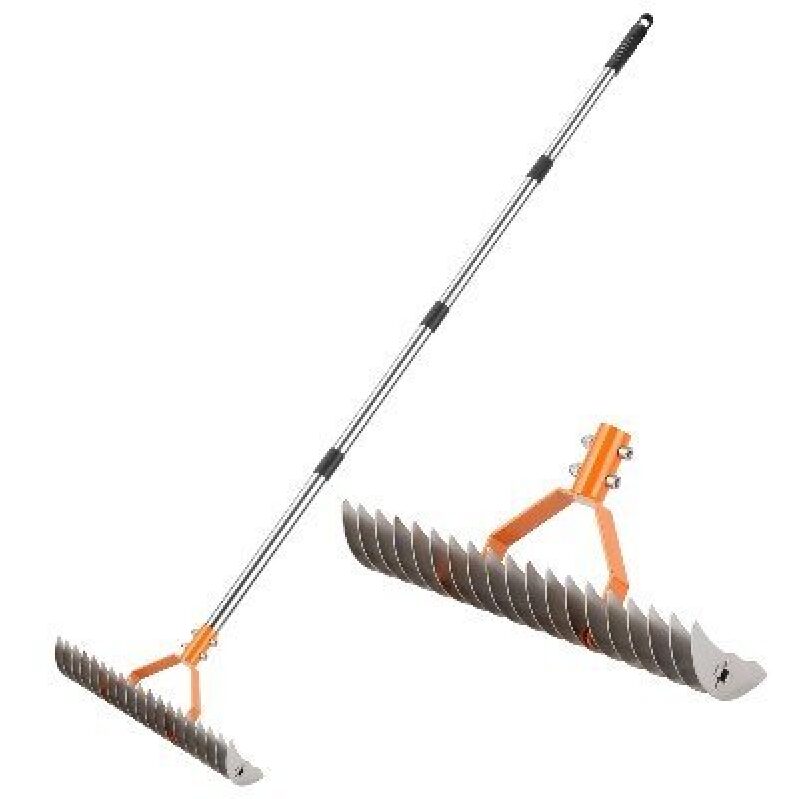 62-Inch Adjustable Lawn Rake for Efficient Yard Maintenance