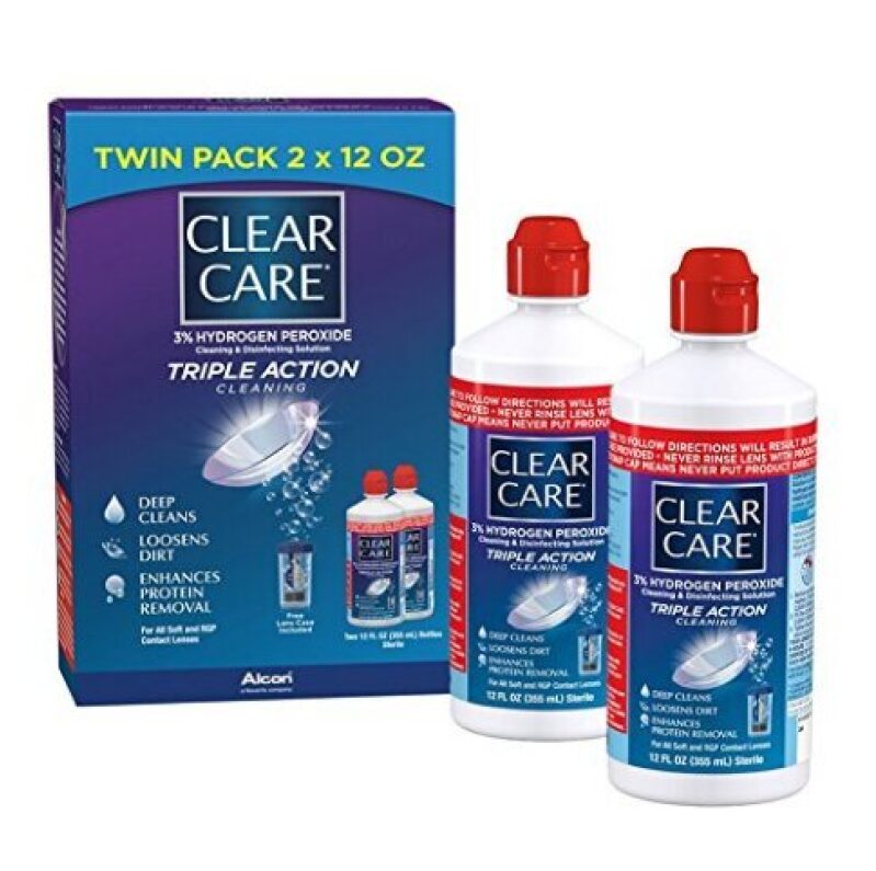 Alcon Clear Care Triple Action Cleaning Solution for Contact Lenses - 2 Bottles
