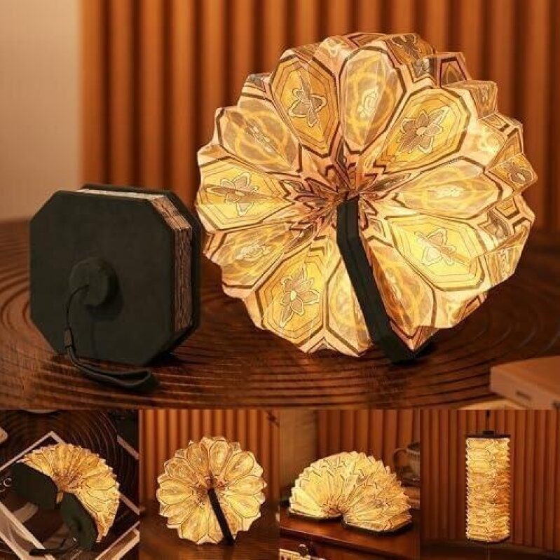 Vintage Accordion Touch-Screen Fabric Desk Lamp - 62% Off