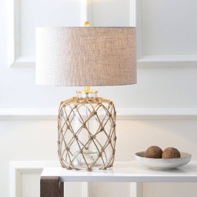 Affordable Glass and Rope Mer Table Lamp with LED Bulb - Save Big at eBay