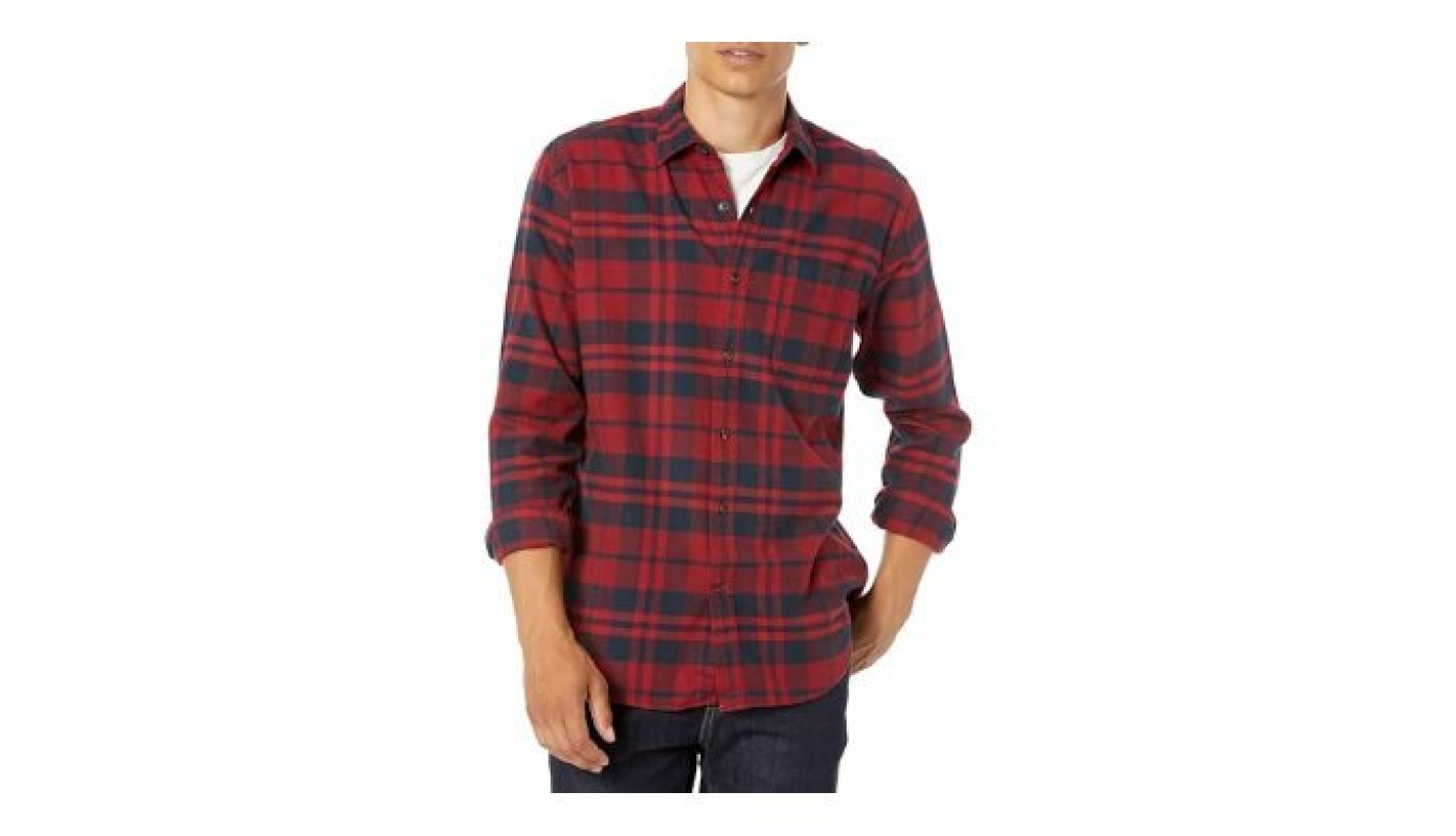 Amazon Essentials Men's Regular-Fit Long-Sleeve Flannel Shirt - Big & Tall