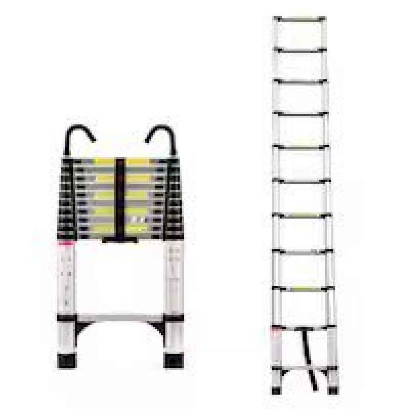 WRIGHTMASTER 10.5 ft. Aluminum Extension Ladder with Stabilizer Bar
