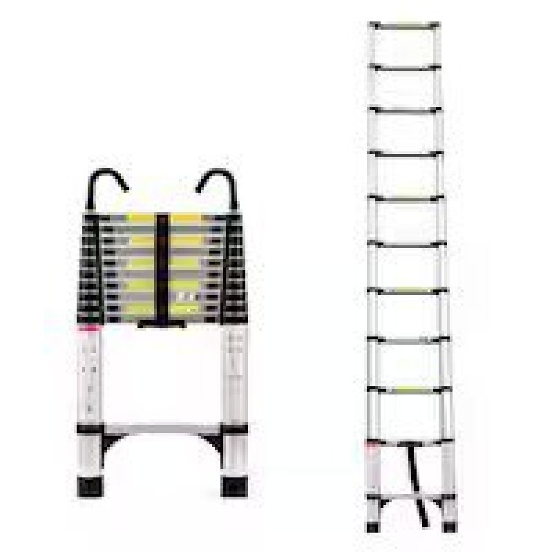 WRIGHTMASTER 10.5 ft. Aluminum Extension Ladder with Stabilizer Bar