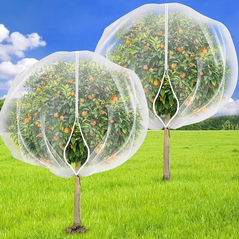 2pk ZYP Fruit Tree Netting Cover with Zipper - Efficient Protection