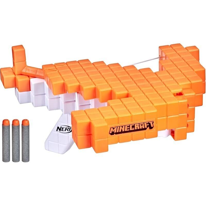 Nerf Minecraft Pillager's Crossbow with 3 Elite Darts - Perfect for Minecraft Fans