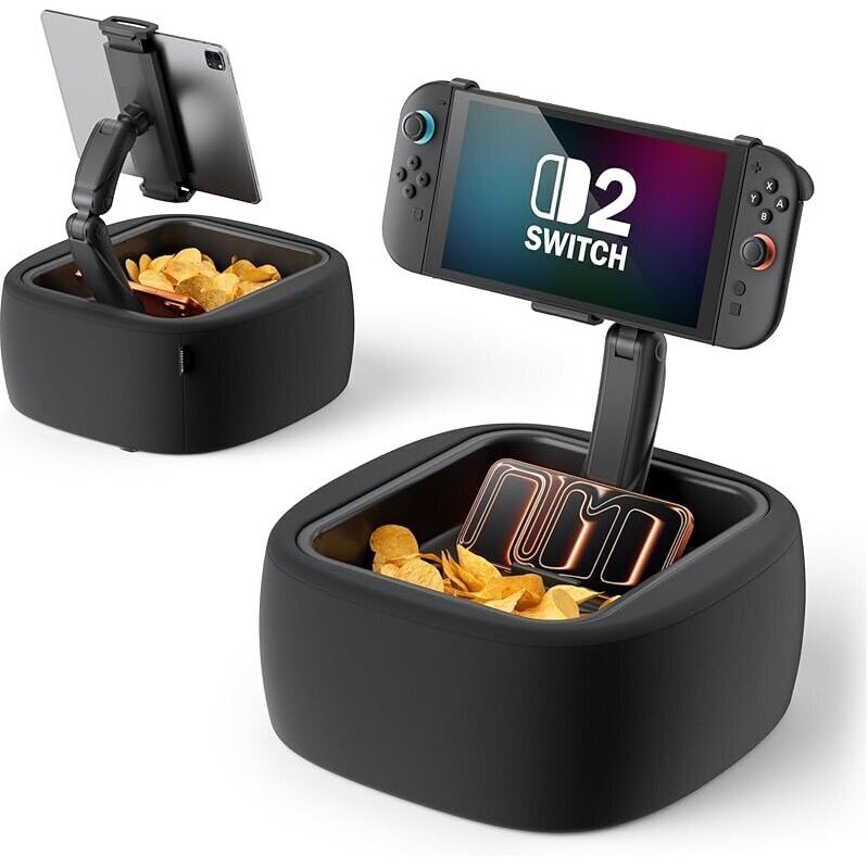 LULULOOK Gaming Pillow Stand for Nintendo Switch 2 - Multi-Purpose Snack & Storage Solution