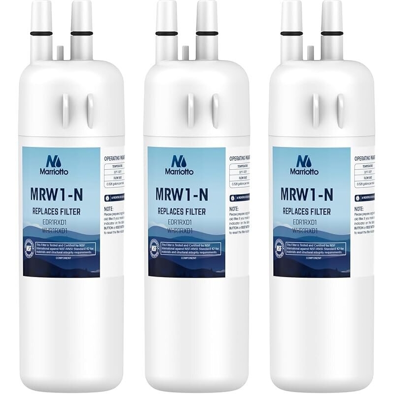 3-Pack MARRIOTTO EDR1RXD1 Refrigerator Water Filter