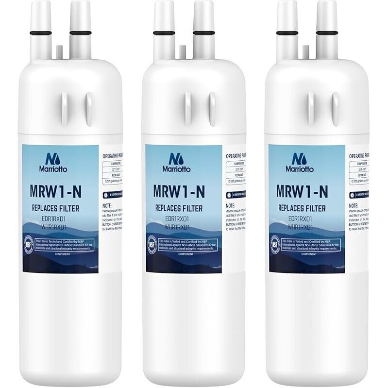 3-Pack MARRIOTTO EDR1RXD1 Refrigerator Water Filter