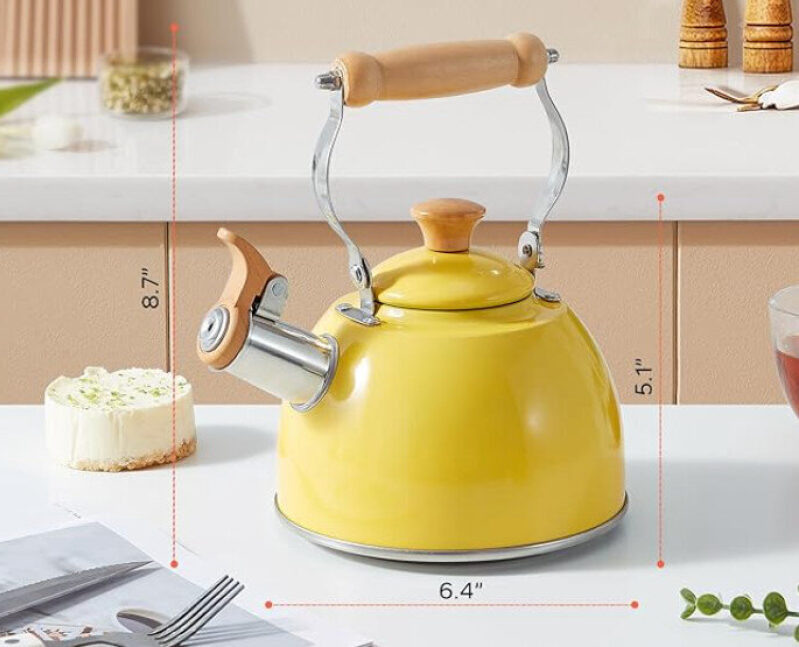 Stainless Steel Whistle Kettle - 1.6 Quarts, Prime Eligible