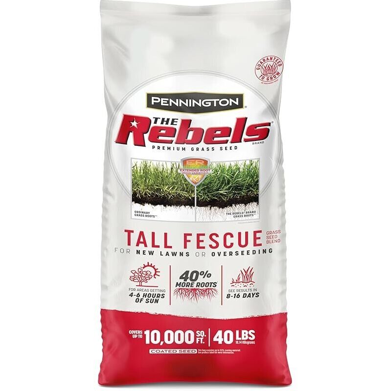 Pennington The Rebels Tall Fescue Grass Seed Mix 40 lb - Premium Quality Lawn