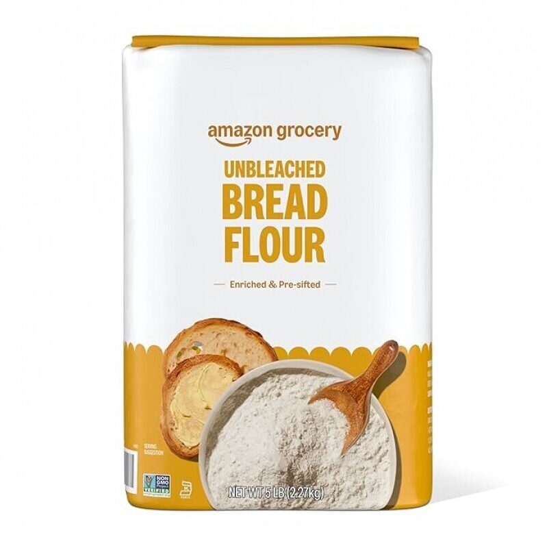 Amazon Grocery Enriched Unbleached Bread Flour - High-Quality Baking Essential