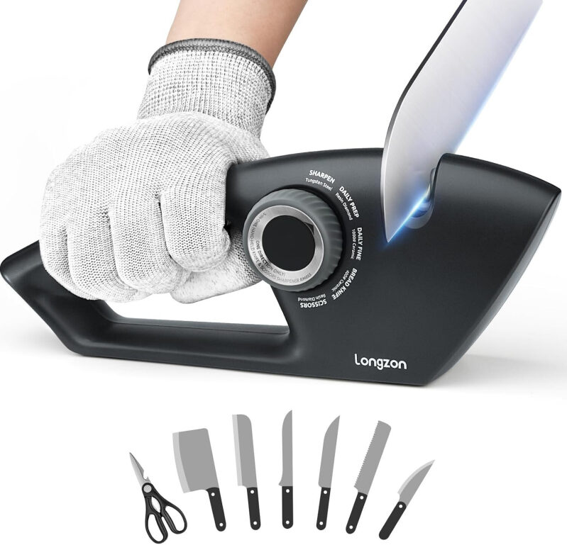 6-in-1 Manual Knife Sharpener for Kitchen Knives