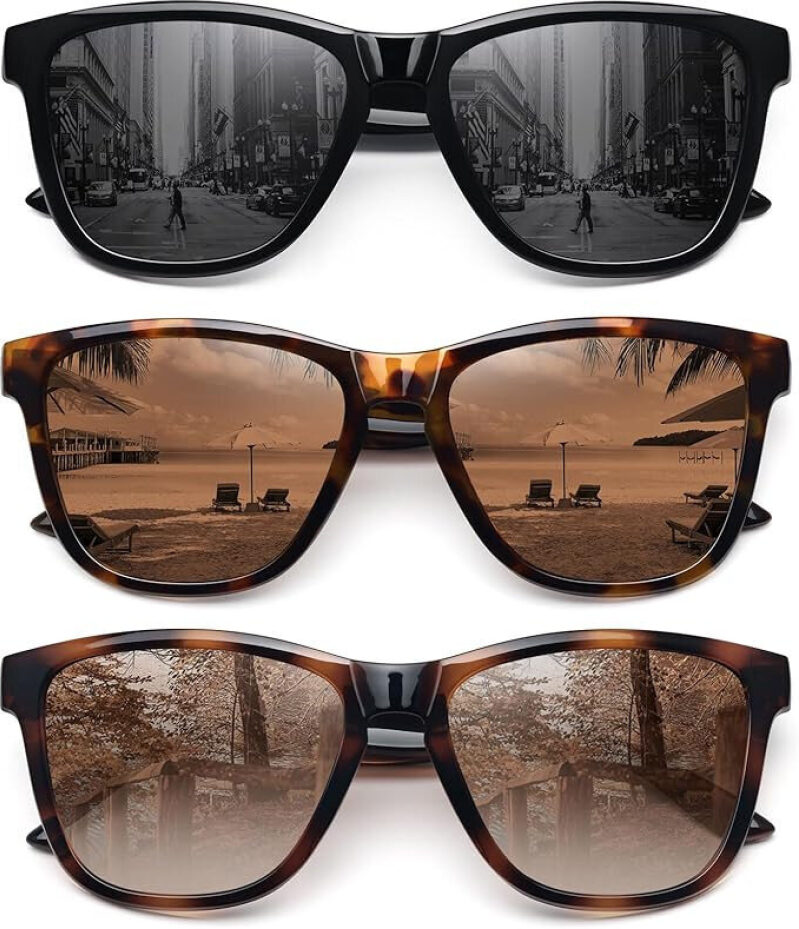 Affordable UV400 Polarized Sunglasses Set of 3 - Enhance Your Outdoor Experience