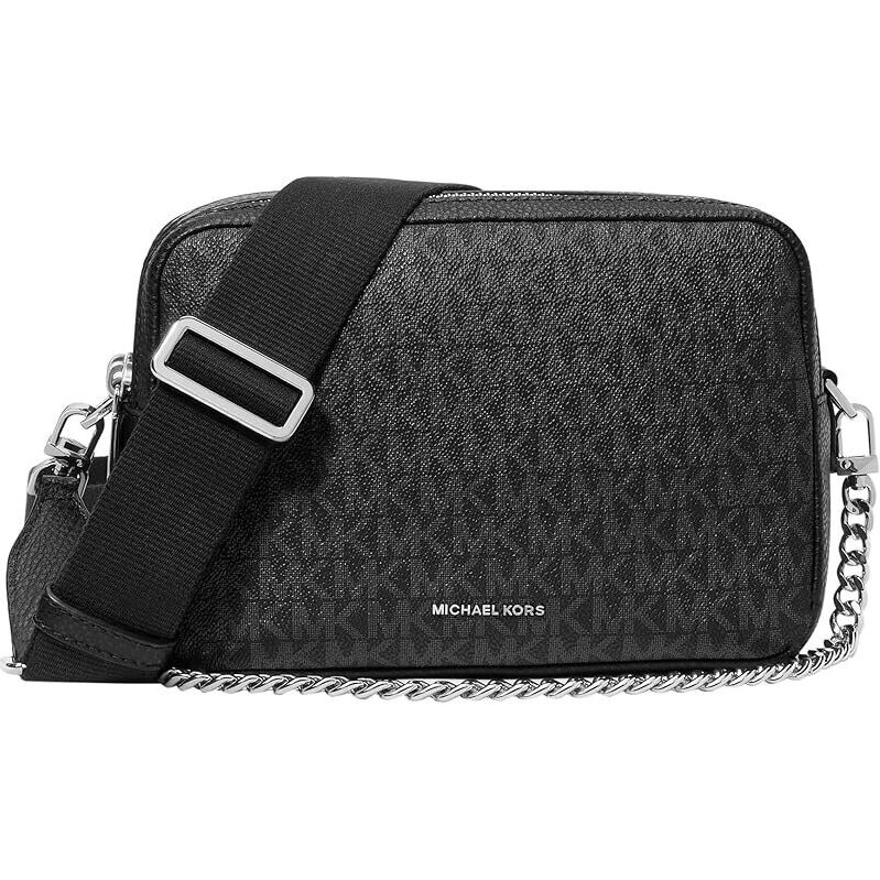 Michael Kors Bryant Medium Double Zip Camera Crossbody - Black