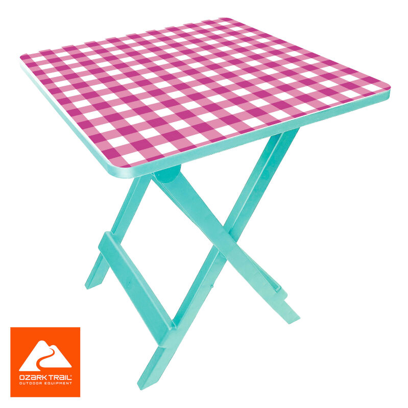 Ozark Trail 19-inch Folding Outdoor Camp Side Table - Lightweight and Durable