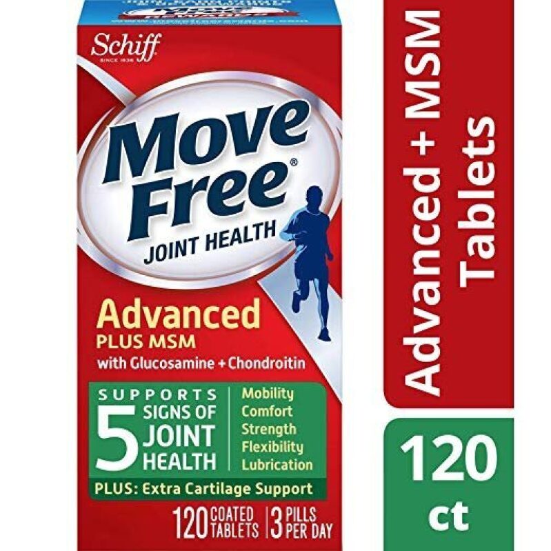 Schiff Move Free Joint Health Advanced Plus MSM Tablets - 120 Count